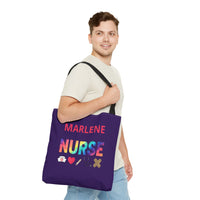 Load image into Gallery viewer, "Nurse Tools" 1 - Canvas Tote 18" x 18" - PERSONALIZED