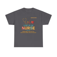Load image into Gallery viewer, "Vintage Nurse" 1 - Gildan 5000 Heavy Cotton Tee - PERSONALIZED