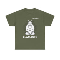 Load image into Gallery viewer, "Llamaste" 4 - Gildan 5000 Heavy Cotton Tee - PERSONALIZED