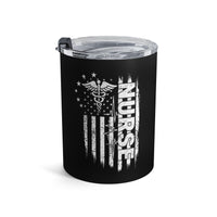 Load image into Gallery viewer, "Nurse Flag" 1 - Tumbler 10oz - PERSONALIZED