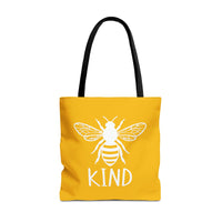 Load image into Gallery viewer, "Bee Kind" 2 - Canvas Tote 18" x 18"