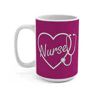 Load image into Gallery viewer, "Nurse Heart Stethoscope" 4 - Ceramic Mug 15oz - PERSONALIZED