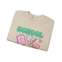 Load image into Gallery viewer, "School Nurse" 2 - Gildan 18000 Crewneck Sweatshirt