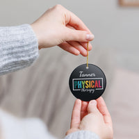 Load image into Gallery viewer, "Physical Therapy" 08a - 3 inch Ceramic Ornament - PERSONALIZED