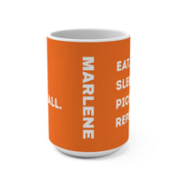 Load image into Gallery viewer, "Eat Sleep Pickleball Repeat" 1 - Ceramic Mug 15oz - PERSONALIZED