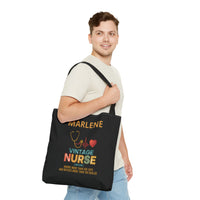 Load image into Gallery viewer, "Vintage Nurse" 1 - Canvas Tote 18" x 18" - PERSONALIZED