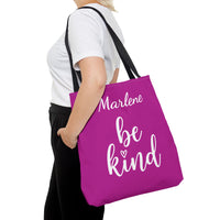 Load image into Gallery viewer, "Be Kind" 2 - Canvas Tote 18" x 18" - PERSONALIZED