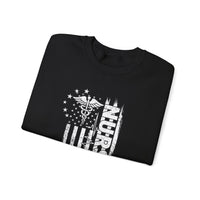 Load image into Gallery viewer, "Nurse Flag" 1 - Gildan 18000 Crewneck Sweatshirt | Cotton Blend