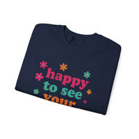 Load image into Gallery viewer, "Happy To See Your Face" 1 - Gildan 18000 Crewneck Sweatshirt