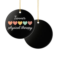 Load image into Gallery viewer, "Physical Therapy" 06a - 3 inch Ceramic Ornament - PERSONALIZED