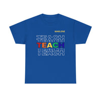 Load image into Gallery viewer, "Teach" Repeat 2 - Gildan 5000 Heavy Cotton Tee - PERSONALIZED