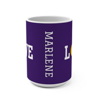 Load image into Gallery viewer, "Love Pickleball" 1 - Yellow - Ceramic Mug 15oz - PERSONALIZED