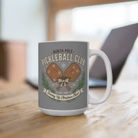 Load image into Gallery viewer, "North Pole Pickleball Club Serving Up Christmas Cheer" 2 15 oz Mug Ceramic Holiday Pickleball Gift