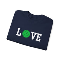 Load image into Gallery viewer, "LOVE Pickleball" 1 - Green - Gildan 18000 Crewneck Sweatshirt
