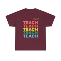 Load image into Gallery viewer, "Teach" Repeat 1 - Gildan 5000 Heavy Cotton Tee - PERSONALIZED