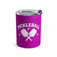 Load image into Gallery viewer, "Pickleball Crossed Paddles" 1 - Tumbler 10oz - PERSONALIZED