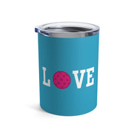 Load image into Gallery viewer, "Love Pickleball" 1 - Pink - Tumbler 10oz