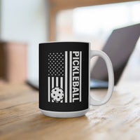 Load image into Gallery viewer, "Pickleball Flag" 1 - Ceramic Mug 15oz - PERSONALIZED
