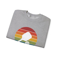 Load image into Gallery viewer, "Pickleball Paddle Ball Retro Circle" 1 - Gildan 18000 Crewneck Sweatshirt