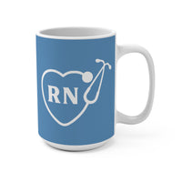 Load image into Gallery viewer, "RN Stethoscope Heart" 1 - Ceramic Mug 15oz - PERSONALIZED