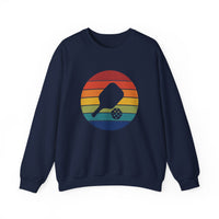 Load image into Gallery viewer, "Pickleball Paddle Ball Retro Circle" 2 - Gildan 18000 Crewneck Sweatshirt