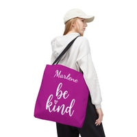 Load image into Gallery viewer, "Be Kind" 2 - Canvas Tote 18" x 18" - PERSONALIZED