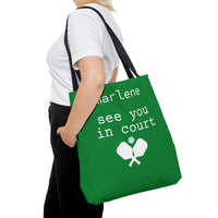 Load image into Gallery viewer, "See You In Court" 1 - Canvas Tote 18" x 18" - PERSONALIZED