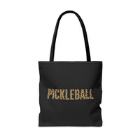 Load image into Gallery viewer, "Pickleball Leopard" 2 - Canvas Tote 18" x 18" - PERSONALIZED