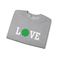 Load image into Gallery viewer, "LOVE Pickleball" 1 - Green - Gildan 18000 Crewneck Sweatshirt