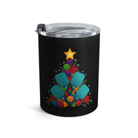 Load image into Gallery viewer, "Pickleball Christmas Tree" 2 - Tumbler 10oz - PERSONALIZED