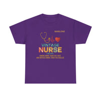 Load image into Gallery viewer, "Vintage Nurse" 1 - Gildan 5000 Heavy Cotton Tee - PERSONALIZED