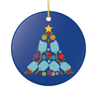 Load image into Gallery viewer, "Pickleball Christmas Tree" 1 - 3 Inch Ceramic Ornament Holiday Pickleball Gift