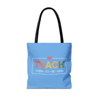 Load image into Gallery viewer, "Teach Them To Be Kind" 1 - Canvas Tote 18" x 18"