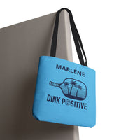Load image into Gallery viewer, "Dink Positive" 2 - Canvas Tote 18" x 18" - PERSONALIZED