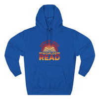 Load image into Gallery viewer, "Explore New Worlds READ" - Lane Seven LS14001 Premium Hooded Sweatshirt