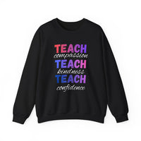 Load image into Gallery viewer, "Teach Compassion. Teach Kindness. Teach Confidence." 2 - Gildan 18000 Crewneck Sweatshirt