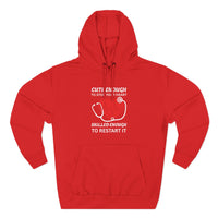Load image into Gallery viewer, "Cute Enough To Stop Your Heart Skilled Enough To Restart It" 4 - Lane Seven LS14001 Premium Hooded Sweatshirt