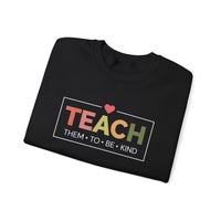 Load image into Gallery viewer, "Teach Them To Be Kind" 1 - Gildan 18000 Crewneck Sweatshirt