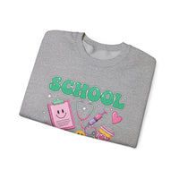 Load image into Gallery viewer, "School Nurse" 2 - Gildan 18000 Crewneck Sweatshirt
