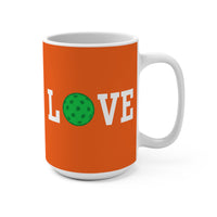 Load image into Gallery viewer, "Love Pickleball" 1 Green 15 oz Mug Ceramic Pickleball Gift