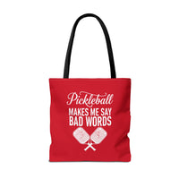 Load image into Gallery viewer, "Pickleball Makes Me Say Bad Words" 2 - Tote | Canvas 18" x 18"