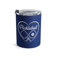 Load image into Gallery viewer, "Pickleball With Heart" 3 - Tumbler 10oz - PERSONALIZED