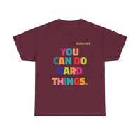 Load image into Gallery viewer, "You Can Do Hard Things" 2 - Gildan 5000 Heavy Cotton Tee - PERSONALIZED