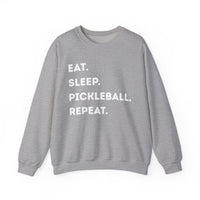 Load image into Gallery viewer, "Eat Sleep Pickleball Repeat" 1 - Gildan 18000 Crewneck Sweatshirt