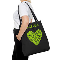 Load image into Gallery viewer, "Pickleballs Heart" 1 - Canvas Tote 18" x 18" - PERSONALIZED