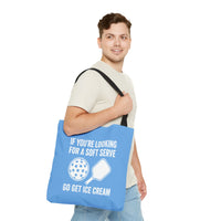 Load image into Gallery viewer, "If You're Looking For A Soft Serve Go Get Ice Cream" 1 - Canvas Tote 18" x 18"