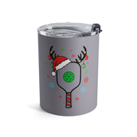 Load image into Gallery viewer, "Pickleball Paddle Santa Hat" 1 - Tumbler 10oz - PERSONALIZED