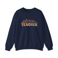 Load image into Gallery viewer, "Teacher. Teach Them. Love Them. Watch Them Grow." 1 - Gildan 18000 Crewneck Sweatshirt