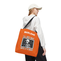Load image into Gallery viewer, "I'll Just Wait Until It's Quiet" 1 - Canvas Tote 18" x 18" - PERSONALIZED