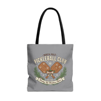 Load image into Gallery viewer, "North Pole Pickleball Club Serving Up Christmas Cheer" 2 - Canvas Tote 18" x 18"